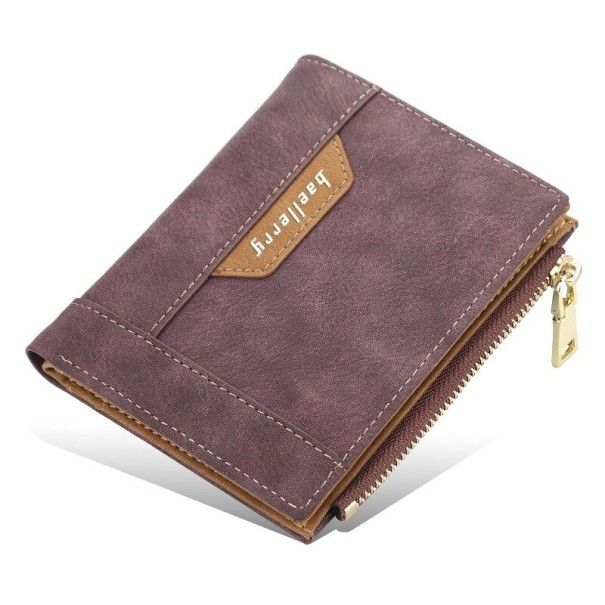 Men's Leather Wallet M655 wine red