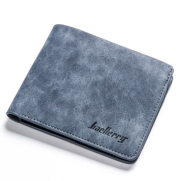 Men's Leather Wallet M664 dark blue 1