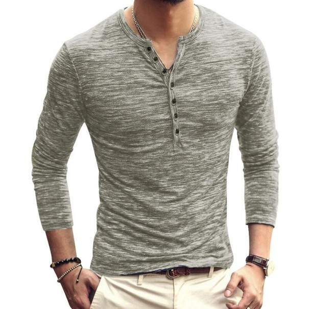 Men's Long Sleeve T-Shirt T2158 light grey L