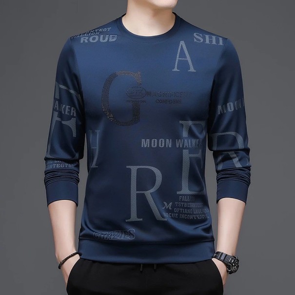 Men's Long Sleeve T-Shirt T2381 dark blue L