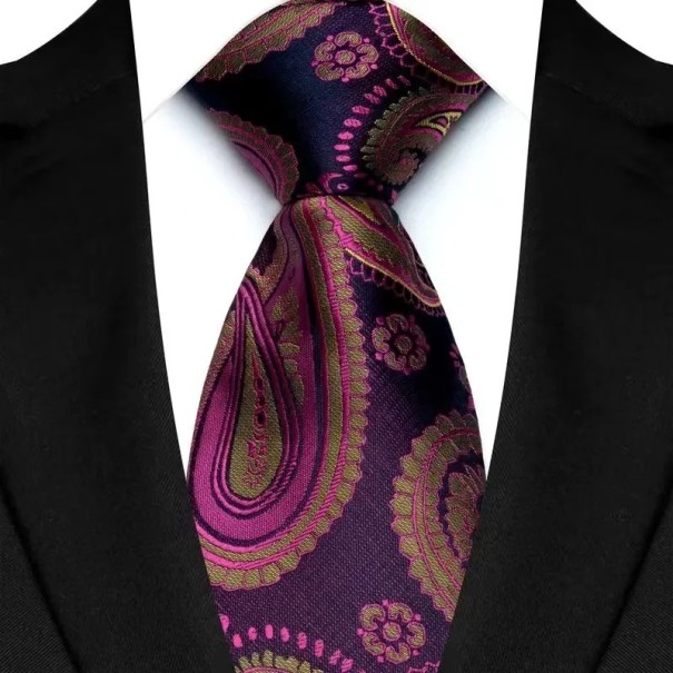 Men's Neck Tie with Distinctive Pattern Stylish Men's Accessory Business and Social Events Quality Material Elegant Tie 145 x 8 cm 1