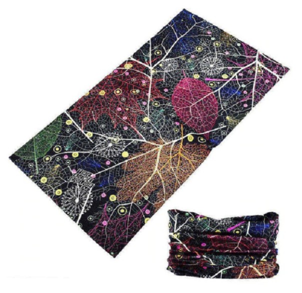 Men's Neck Warmer with Leaf Print J3374 2