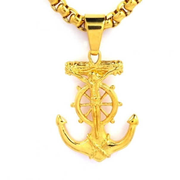 Men's Necklace with Anchor D375 4