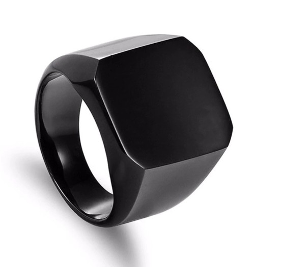Men's Ring with Flat Top J2226 black 7
