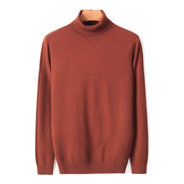 Men's Roll Neck Sweater F170 brown L