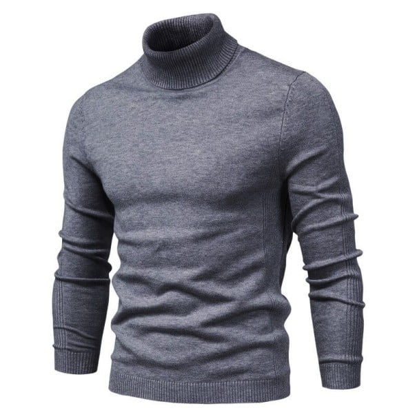 Men's Roll Neck Sweater F171 dark grey M