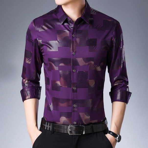 Men's Shirt F459 purple M