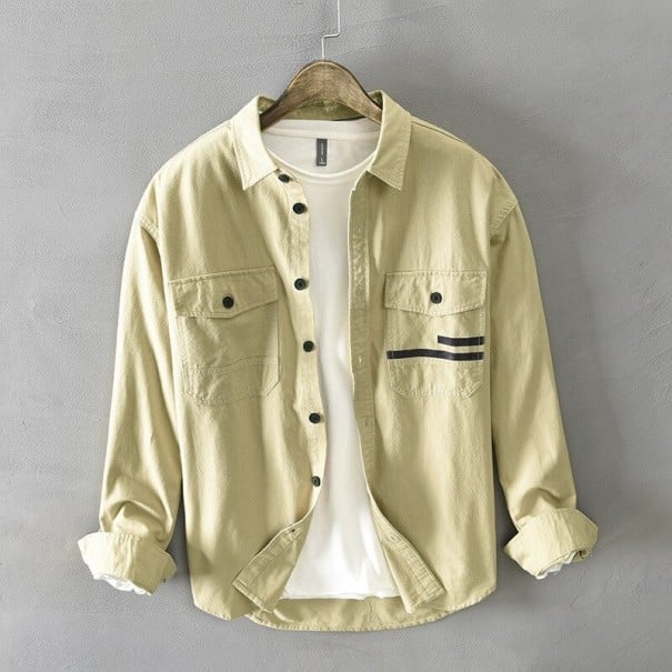 Men's Shirt F824 khaki S