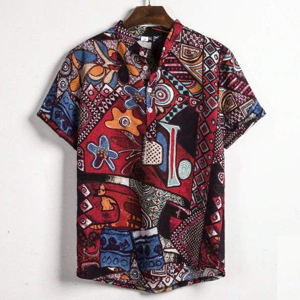 Men's Shirt with Pattern F491 L 9