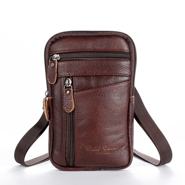 Men's Shoulder Bag T395 coffee brown