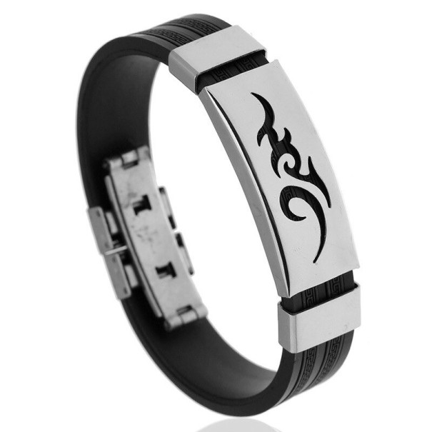 Men's Silicone Bracelet H628 black
