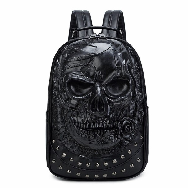 Men's Skull Backpack E962 black