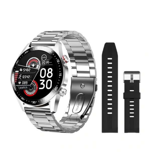 Men's Smart Watch with Replacement Strap K1186 silver