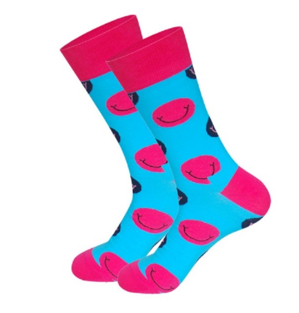 Men's Socks with Smiley Faces blue