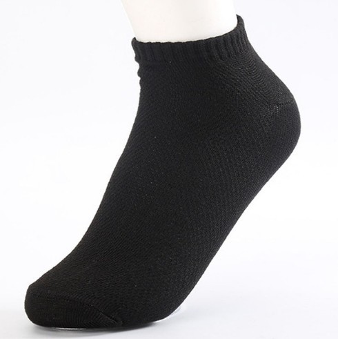 Men's Stylish Ankle Socks - 10 Pairs black