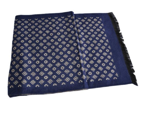 Men's Stylish Scarf with Pattern J2089 blue