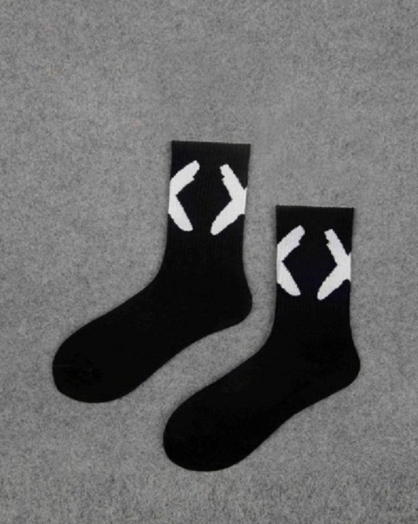 Men's Stylish Socks X black-white