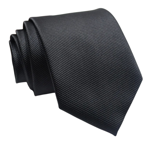 Men's Tie 146 x 8 cm Elegant Tie for Formal and Everyday Wear Men's Fashion Stylish Accessory for Shirt and Suit Business Tie black