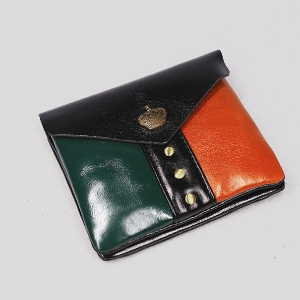 Men's Travel Leather Wallet M338 dark green