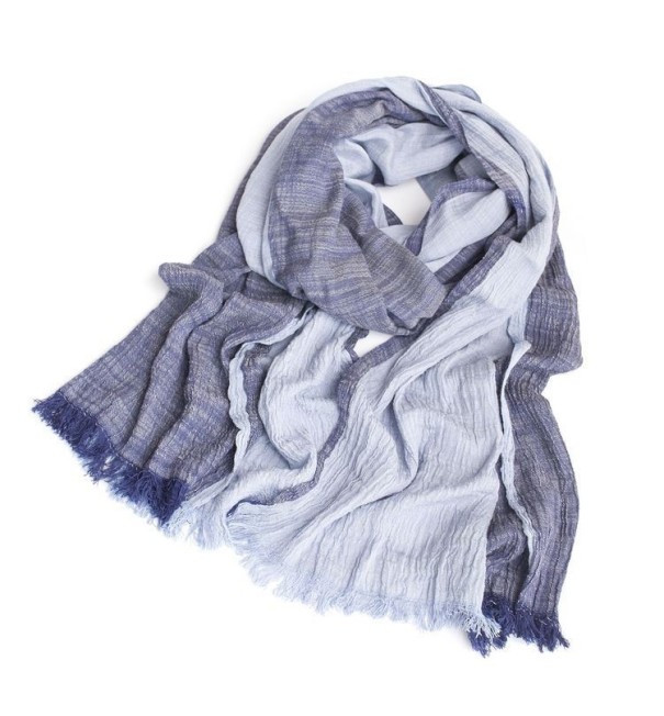 Men's Two-Coloured Scarf J2051 blue