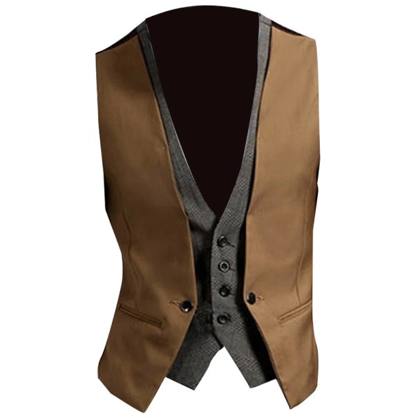 Men's Waistcoat F384 brown M