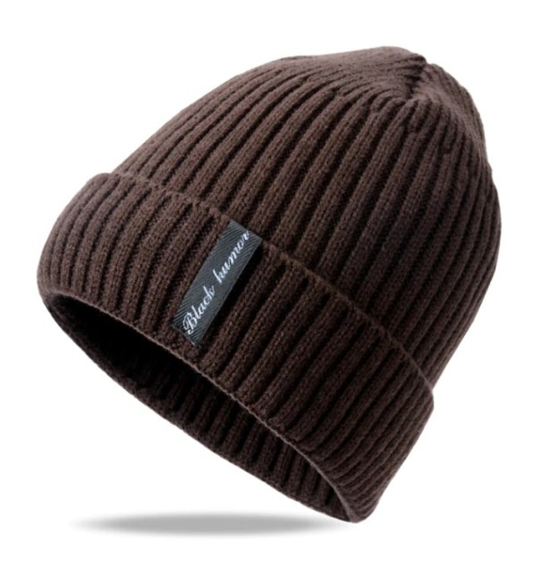 Men's Winter Hat with Fur J955 coffee brown