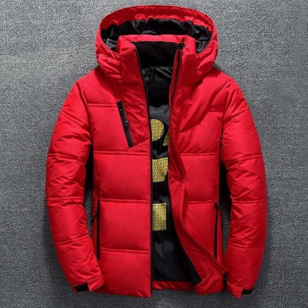 Men's Winter Jacket with Hood A1743 red XS
