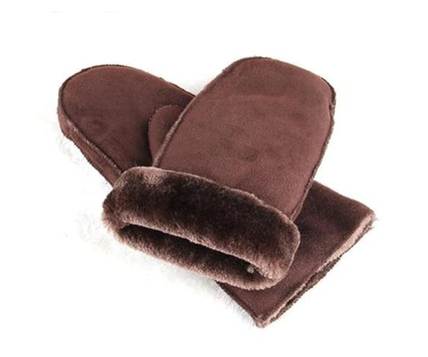 Men's Winter Mittens J2766 brown