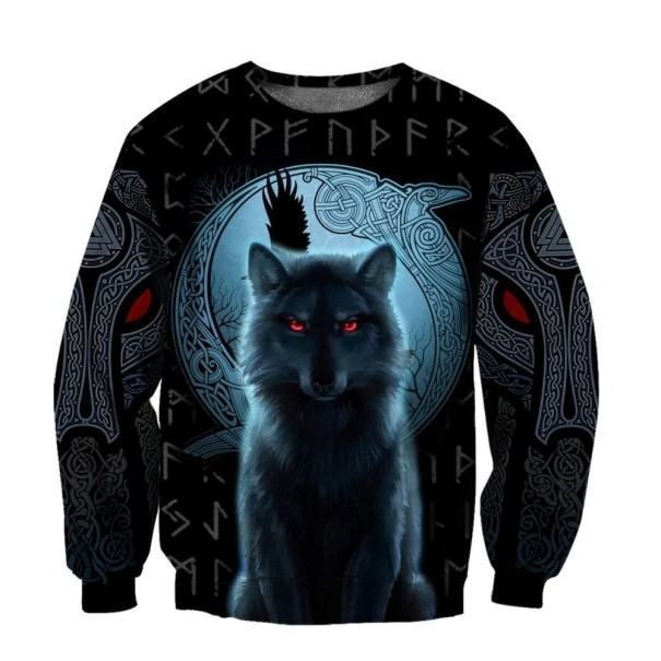 Men's Wolf Hoodie F163 3XL