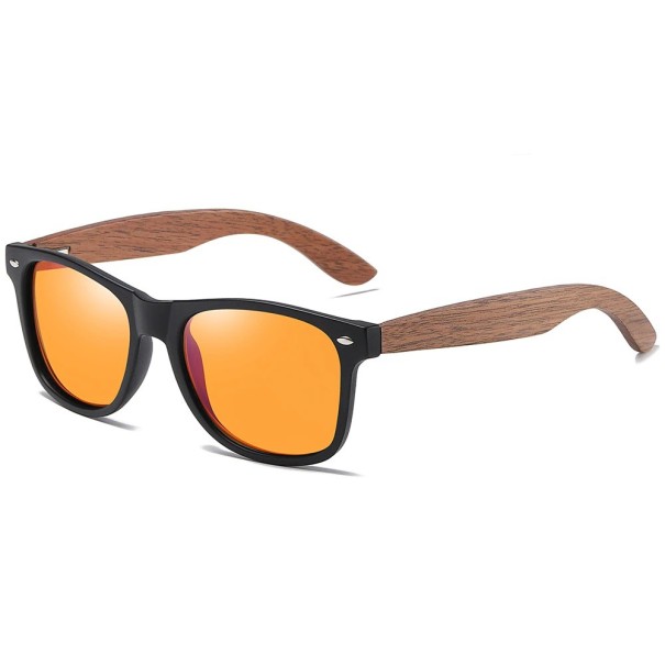 Men's Wooden Sunglasses E2158 orange