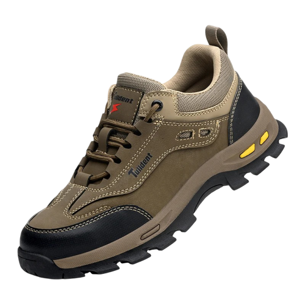 Men's Work Shoes Durable Construction Without Metal Elements Microfibre Leather and Fabric Work Footwear for Everyday Use brown 40