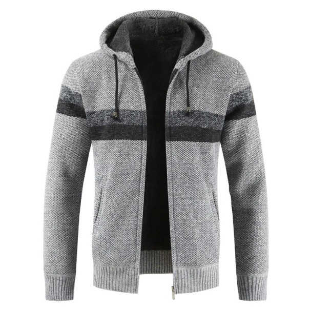 Men's Zip Sweater F176 grey S 1