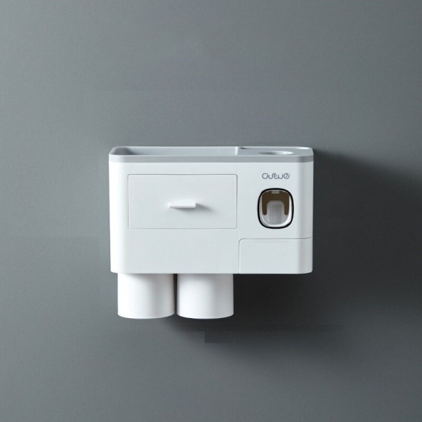 Mensola multifunzionale da parete per il bagno grigio S