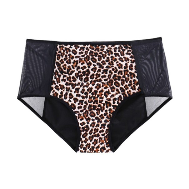 Menstrosor med hög midja leopardmönstrad XS