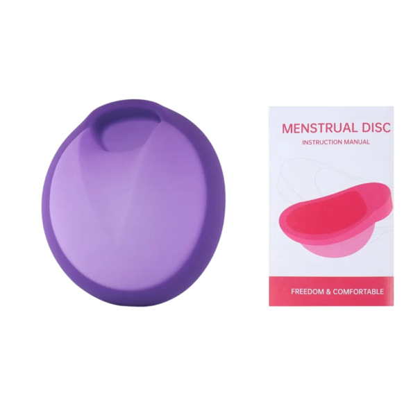 Menstruační disk 30 ml 6 x 5.3 x 2.5 cm silikonový menstruační kalíšek z lékařského silikonu hygienická pomůcka pro použití během menstruace fialová
