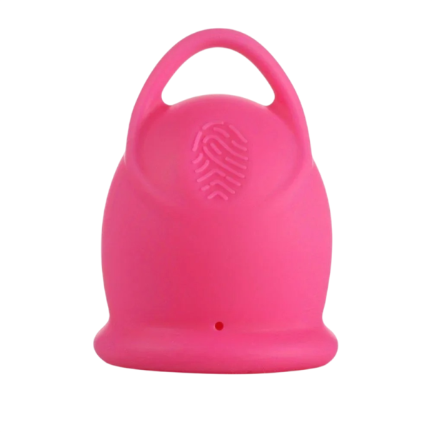Menstruační kalíšek 30 ml 6.8 x 4.5 cm z lékařského silikonu hygienická pomůcka pro použití během menstruace opakovaně použitelný tmavě růžová