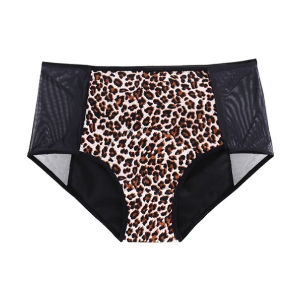 Menstruationshöschen mit hoher Taille leopard S