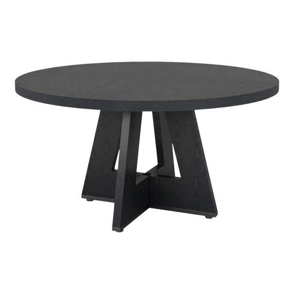 Mesa de jantar redonda para 4 pessoas Montagem fácil Diâmetro 120 cm Altura 75 cm Tampo em MDF Base cruzada Para a cozinha e sala preto