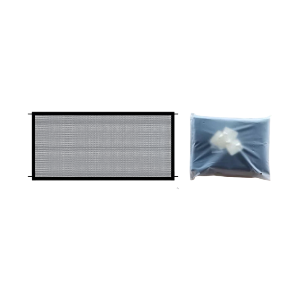 Mesh Dog Barrier 78 x 115 cm Safety Protective Barrier with 4 Self-Adhesive Hooks for Indoor Use 1