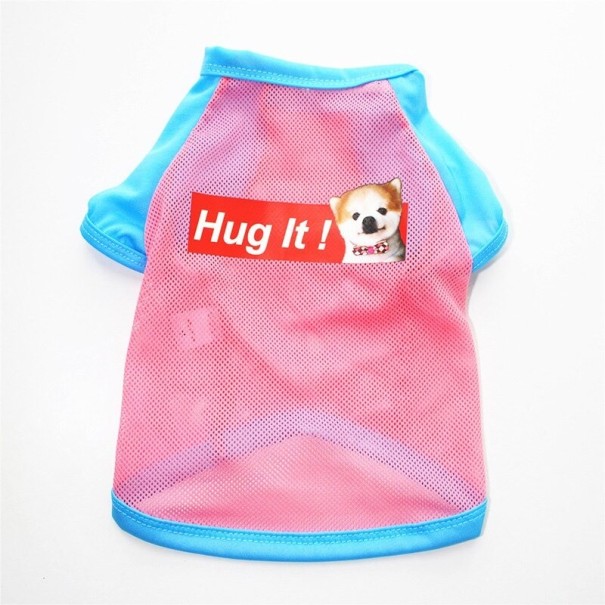 Mesh T-shirt til hunde rosa L