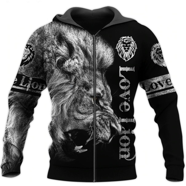 Męska bluza z lwem XXS 2