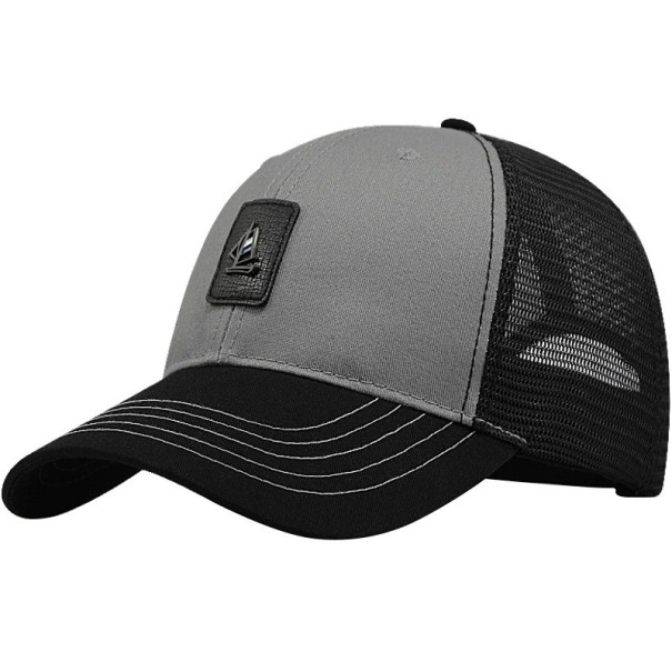 Męska czapka z daszkiem typu trucker T203 szary XL