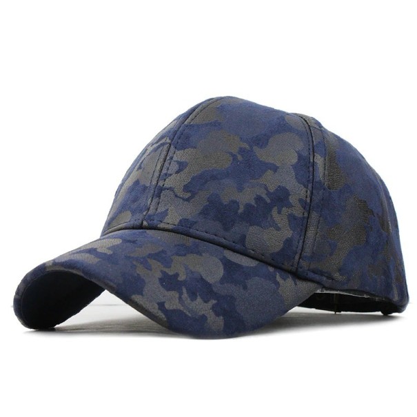 Męska czapka z daszkiem w kamuflażu T228 ciemnoniebieski