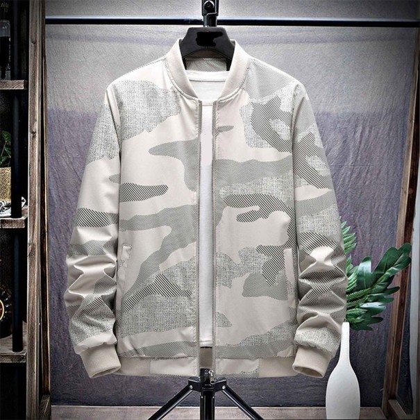 Męska jesienna kurtka bomber S46 szary 3XL