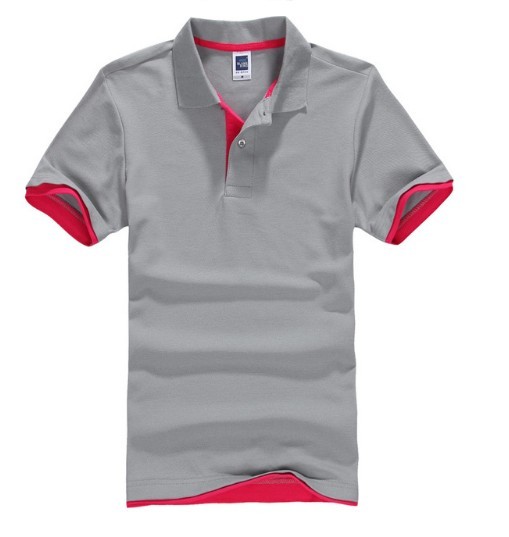Męska koszulka polo Jay J3518 szary S
