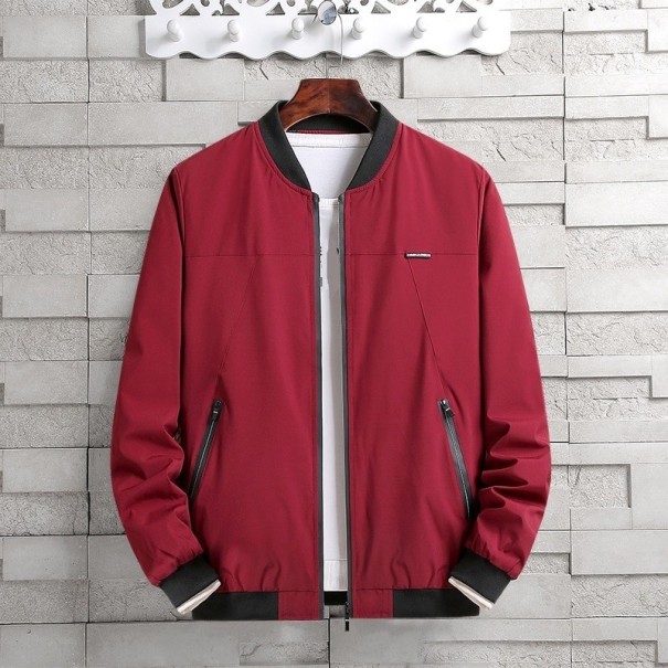 Męska kurtka bomber F1227 czerwony XS