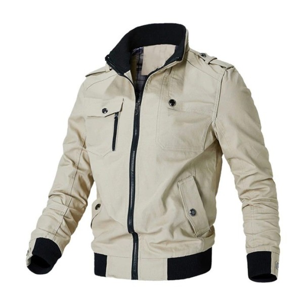 Męska kurtka wiosenno-jesienna khaki XXL