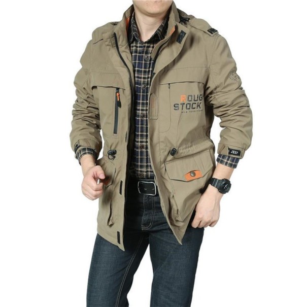 Męska kurtka wodoodporna wojskowa J2036 khaki XXL