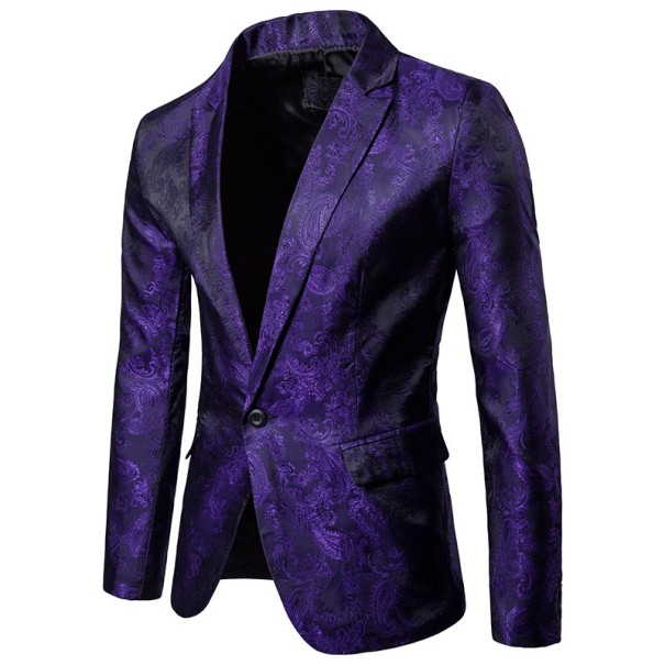 Męska marynarka casual J2178 purpurowy L