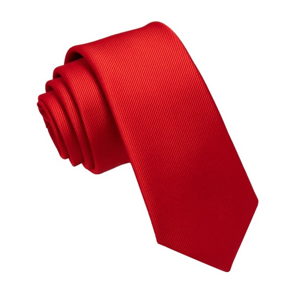 Męski krawat w paski pikowany 145 x 6 cm Elegancki krawat męski z delikatnym przeszyciem Stylowy dodatek na wesela, spotkania czerwony